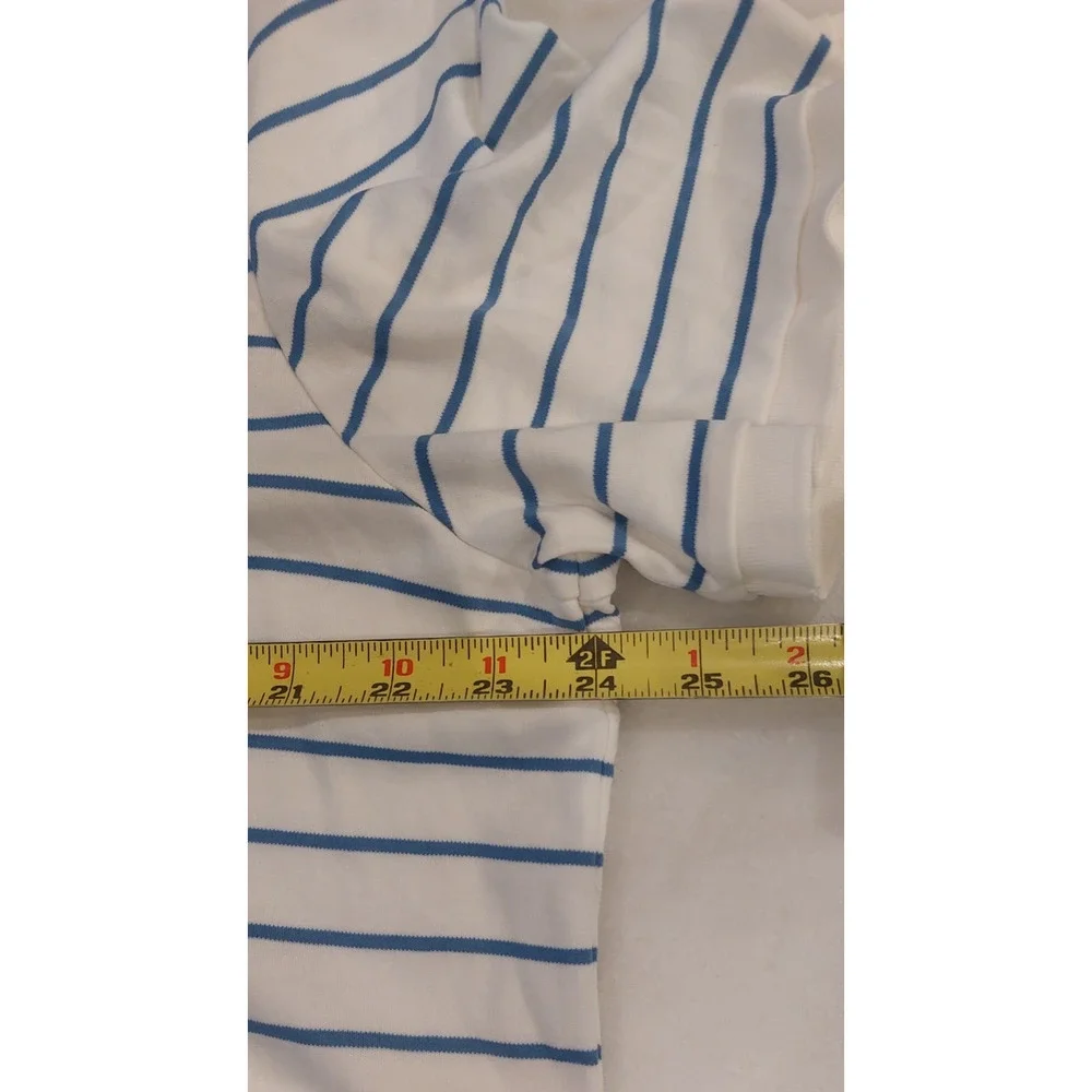 Ralph Lauren Polo Classic Fit Shirt Men’s XL White Blue Stripe Short Sleeve